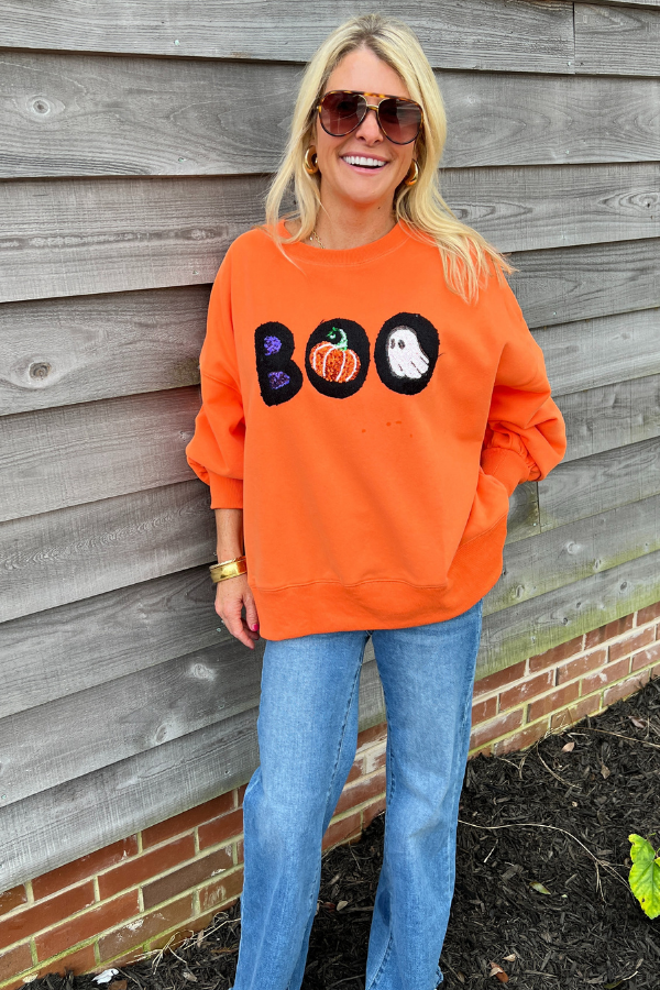 BOO sweatshirt, orange