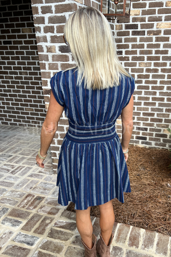 Bowman dress, navy