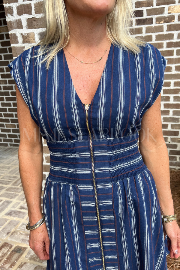 Bowman dress, navy