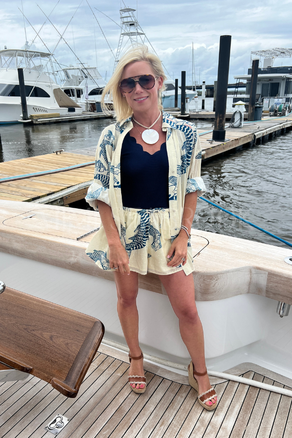 Boyfriend Shirt by King + Pitt, silver king print