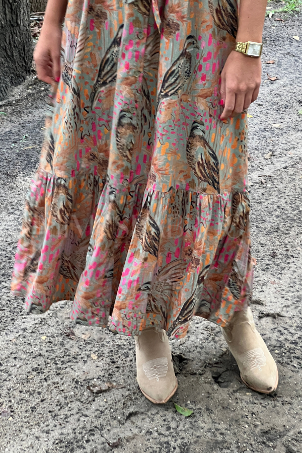 Breas Dress, wing print