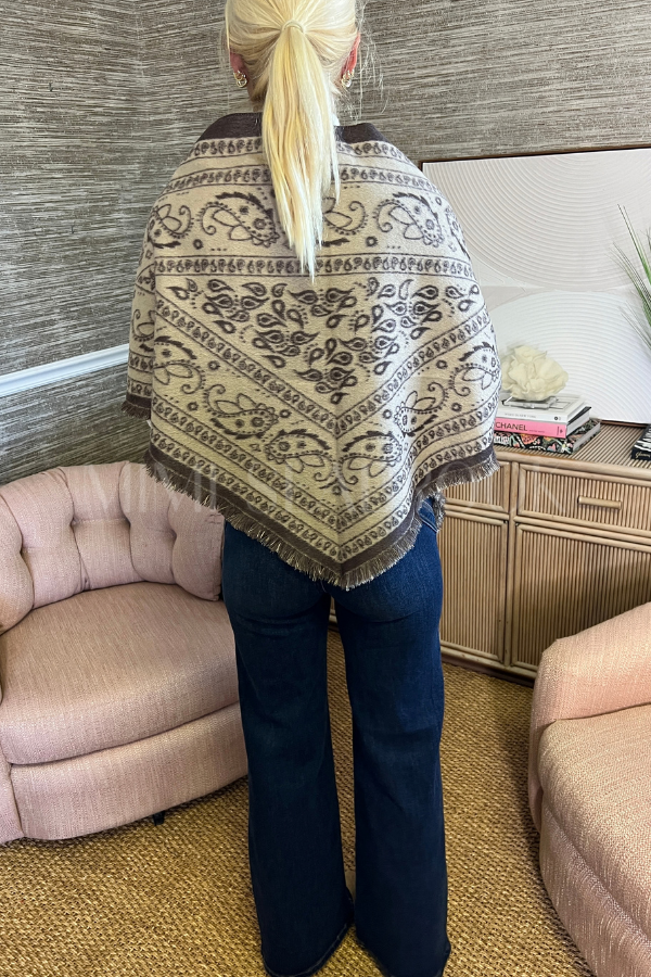 Breckenridge Triangle Scarf, cafe multi