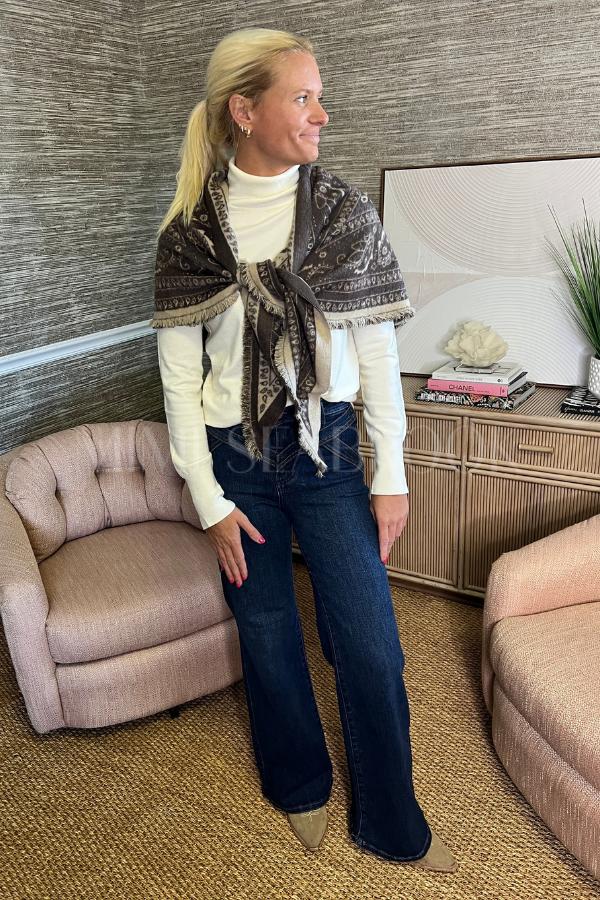 Breckenridge Triangle Scarf, cafe multi