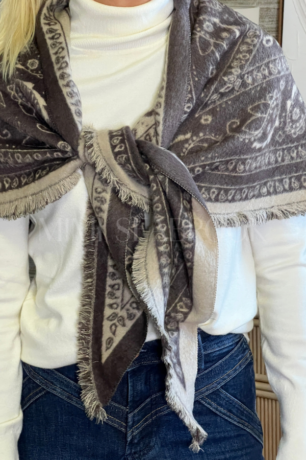 Breckenridge Triangle Scarf, cafe multi