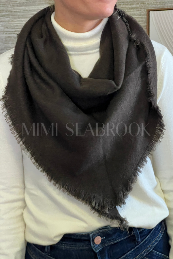 Breckenridge Triangle Scarf, chocolate brown