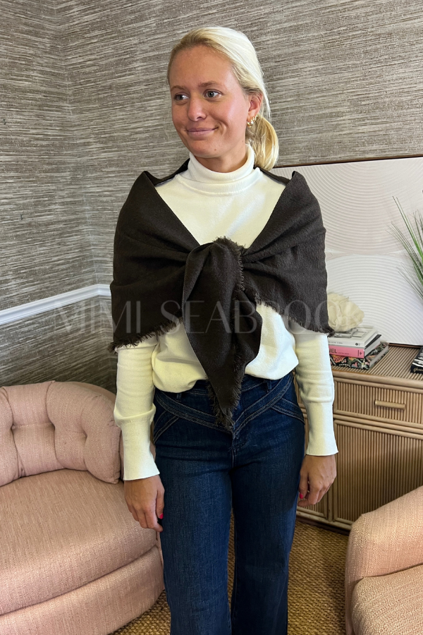 Breckenridge Triangle Scarf, chocolate brown