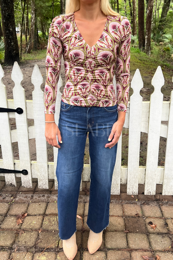 Brianna Slim Palazzo jeans, dark denim