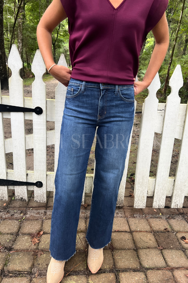 Brianna Slim Palazzo jeans, dark denim