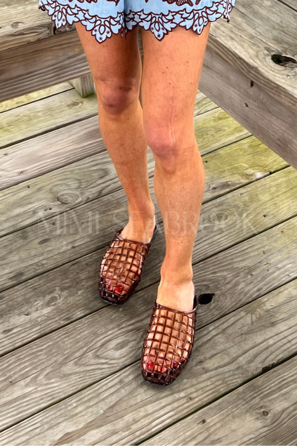 Bridgett slip-on jelly sandals, tortoise