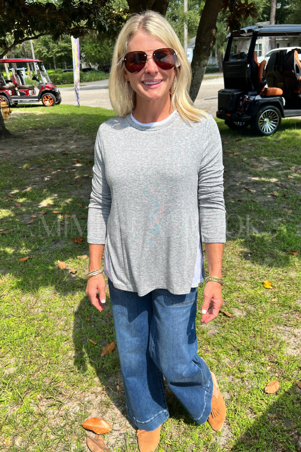 Britta top, grey