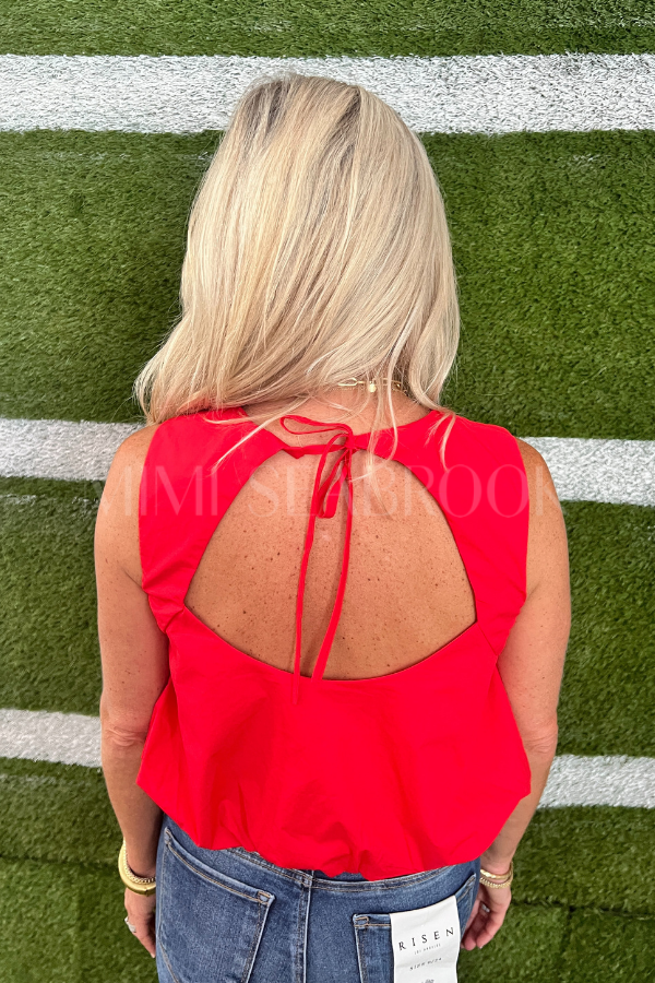 Bronte top, red