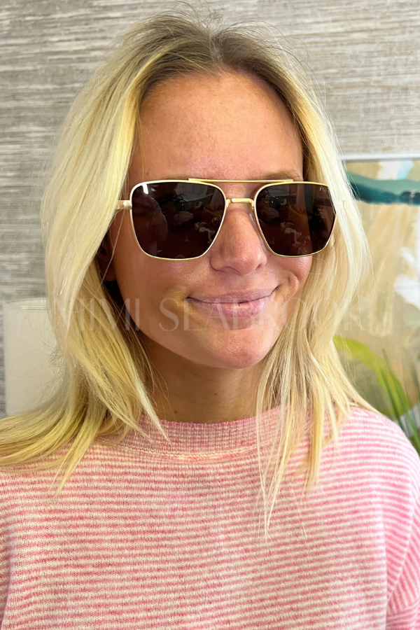 Brooks Sunglasses, gold/brown