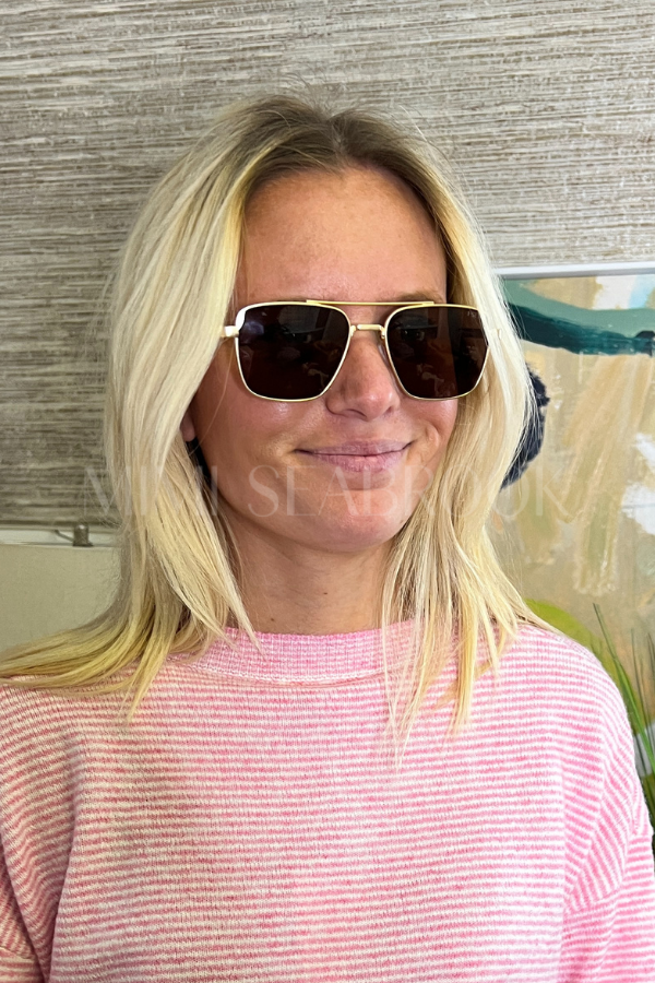 Brooks Sunglasses, gold/brown