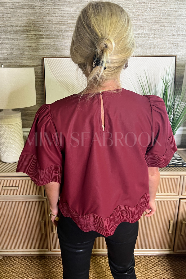 Brunson top, burgundy