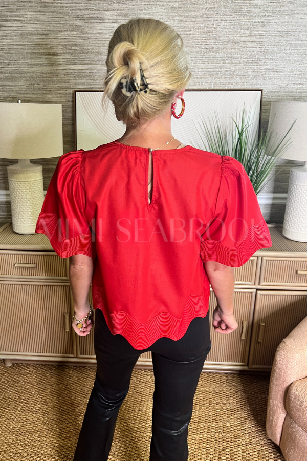 Brunson top, red