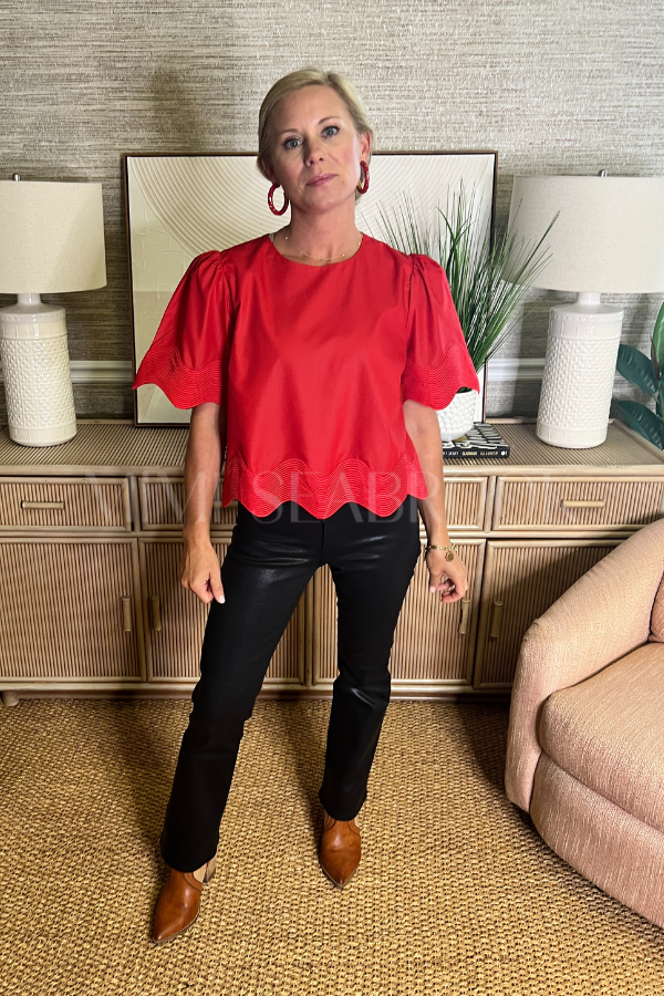 Brunson top, red
