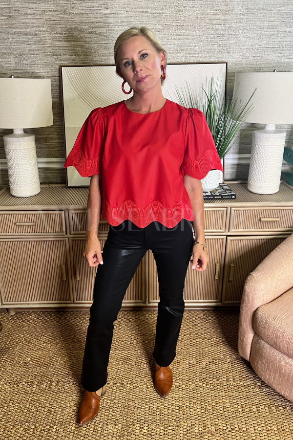 Brunson top, red