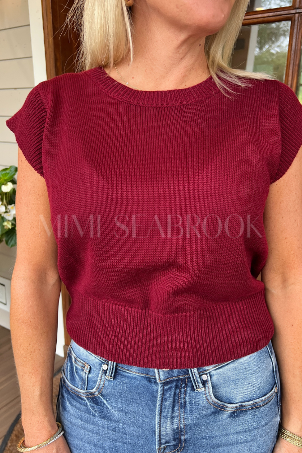 Brynn top, garnet