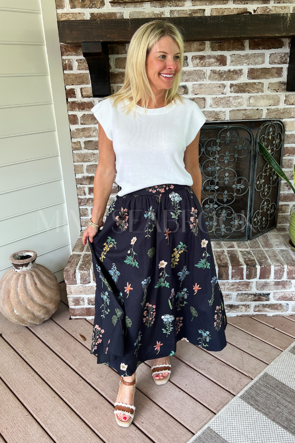 Brynn knit top, white