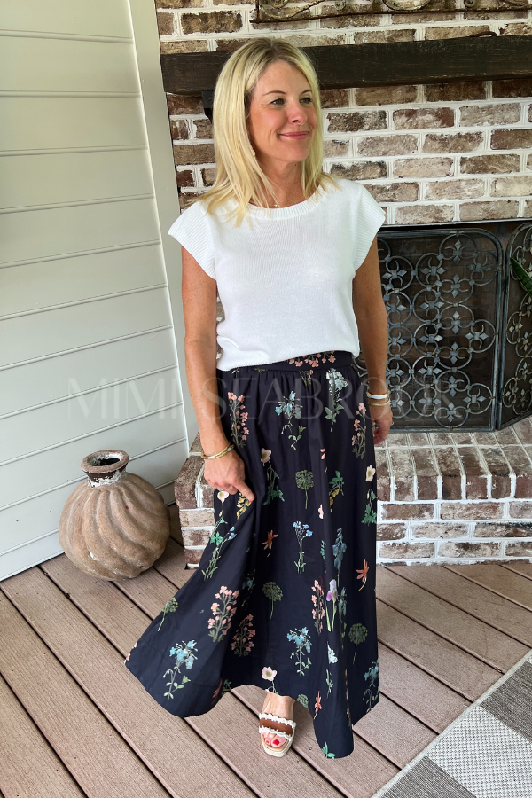 Brynn knit top, white