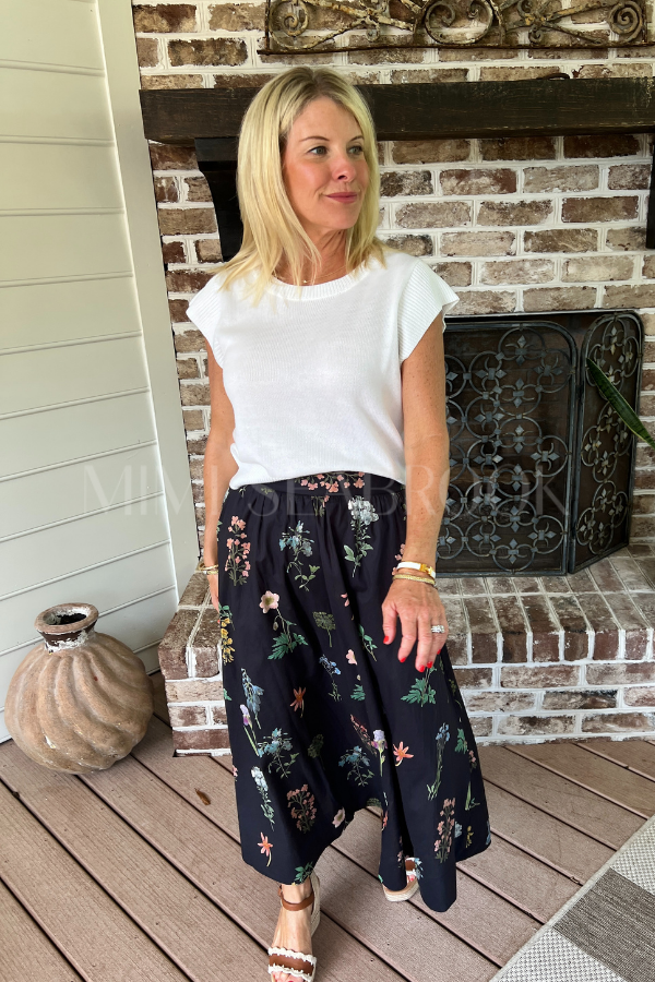 Brynn knit top, white