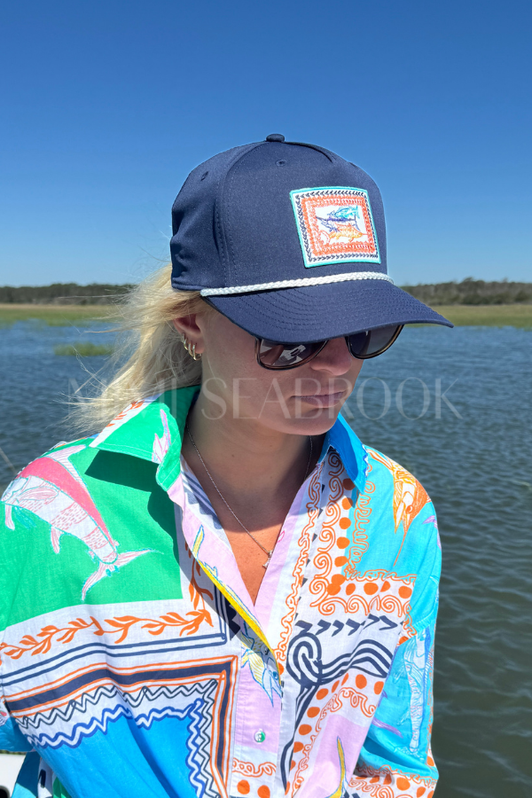 Bulls Bay Hat x King + Pitt, Navy/White