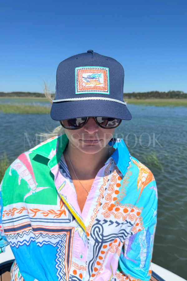 Bulls Bay Hat x King + Pitt, Navy/White