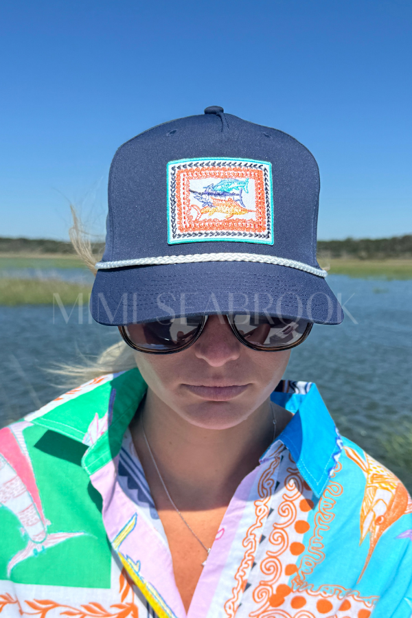 Bulls Bay Hat x King + Pitt, Navy/White