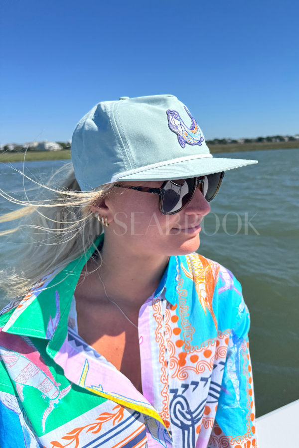 Bulls Bay Tarpon Hat x King + Pitt, White/Navy