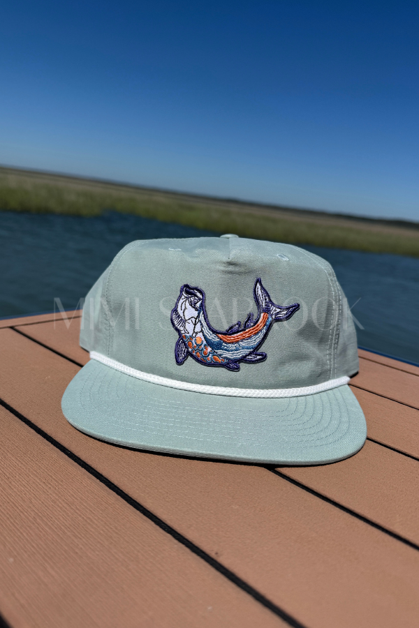 Bulls Bay Tarpon Hat x King + Pitt, White/Navy