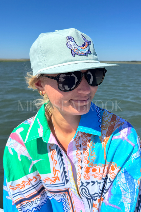 Bulls Bay Tarpon Hat x King + Pitt, White/Navy