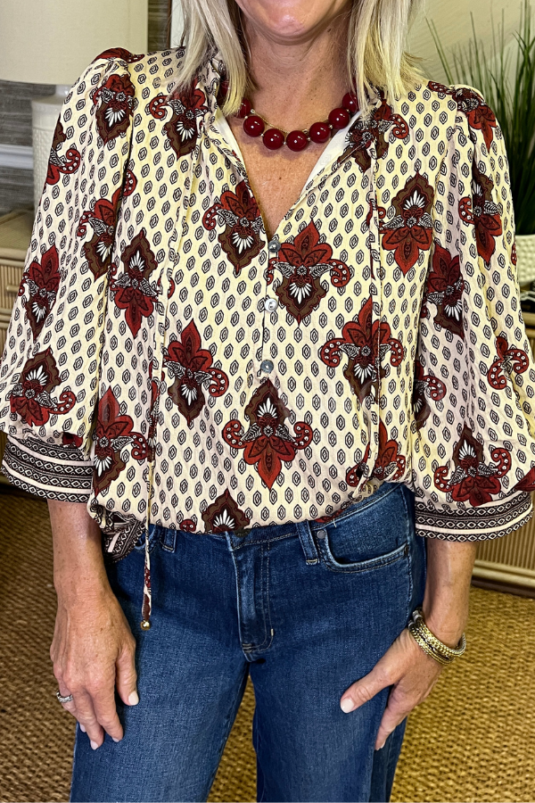 Burkett top, brown