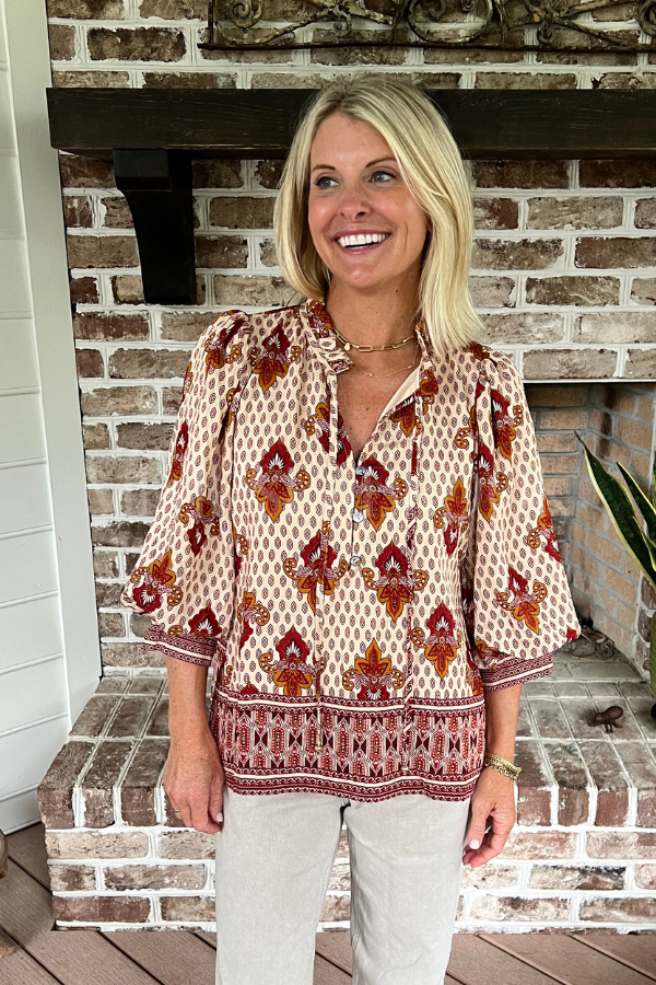 Burkett top, rust