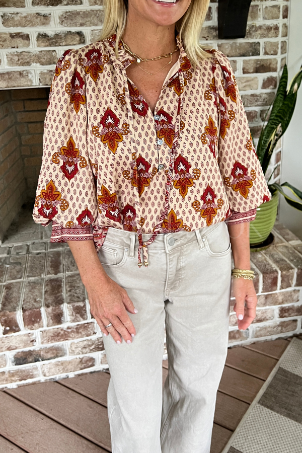 Burkett top, rust