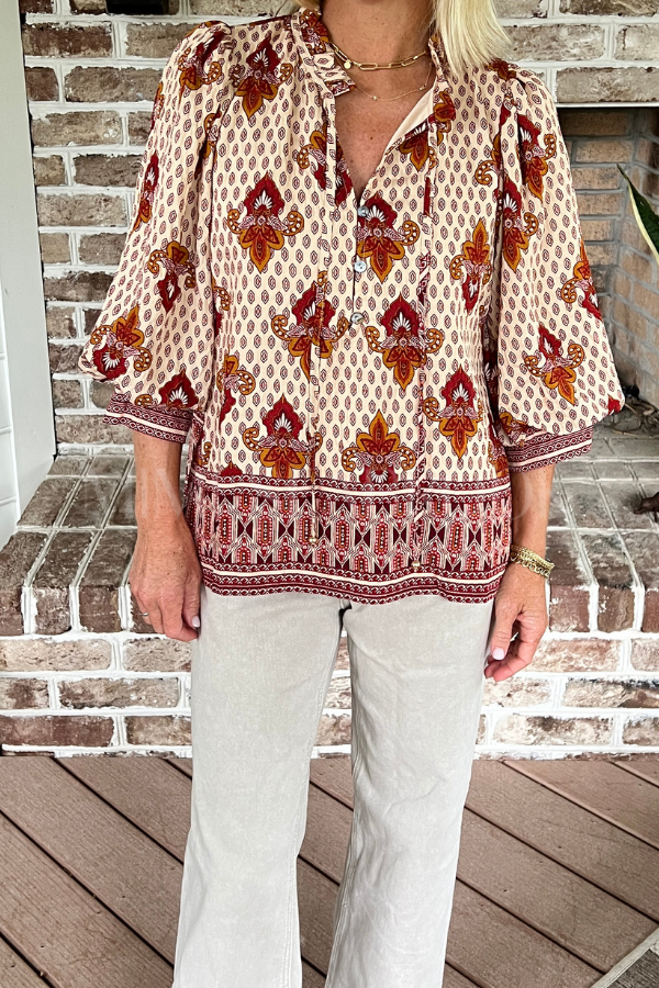 Burkett top, rust