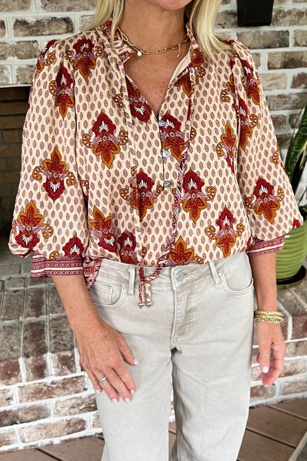 Burkett top, rust