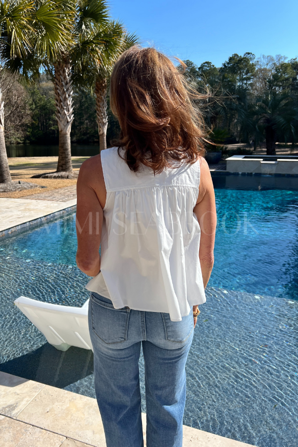 Burton top, off white