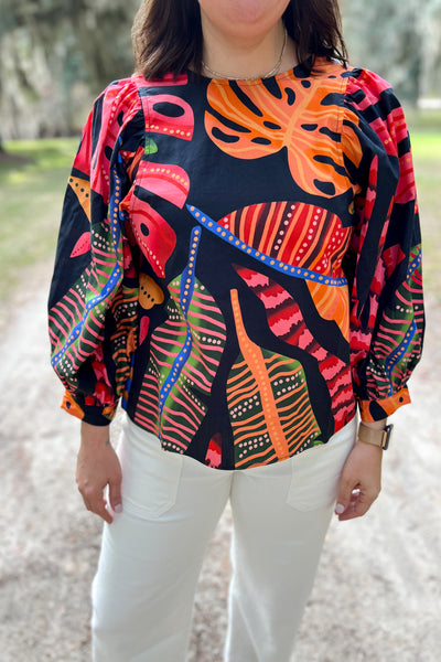 Trish Top, black multi