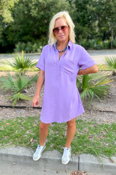 Ferrin dress, washed violet