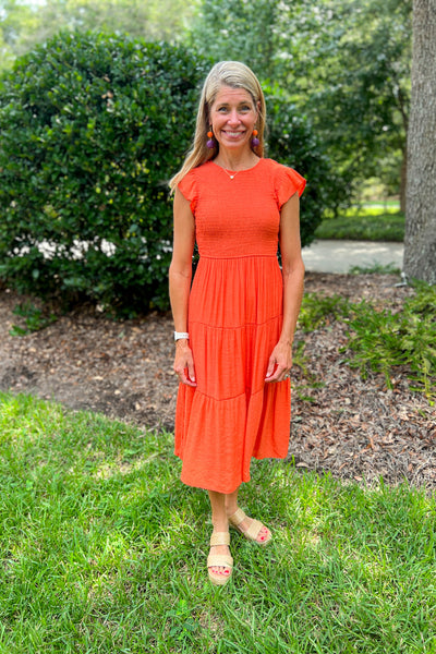 Nadine dress, orange