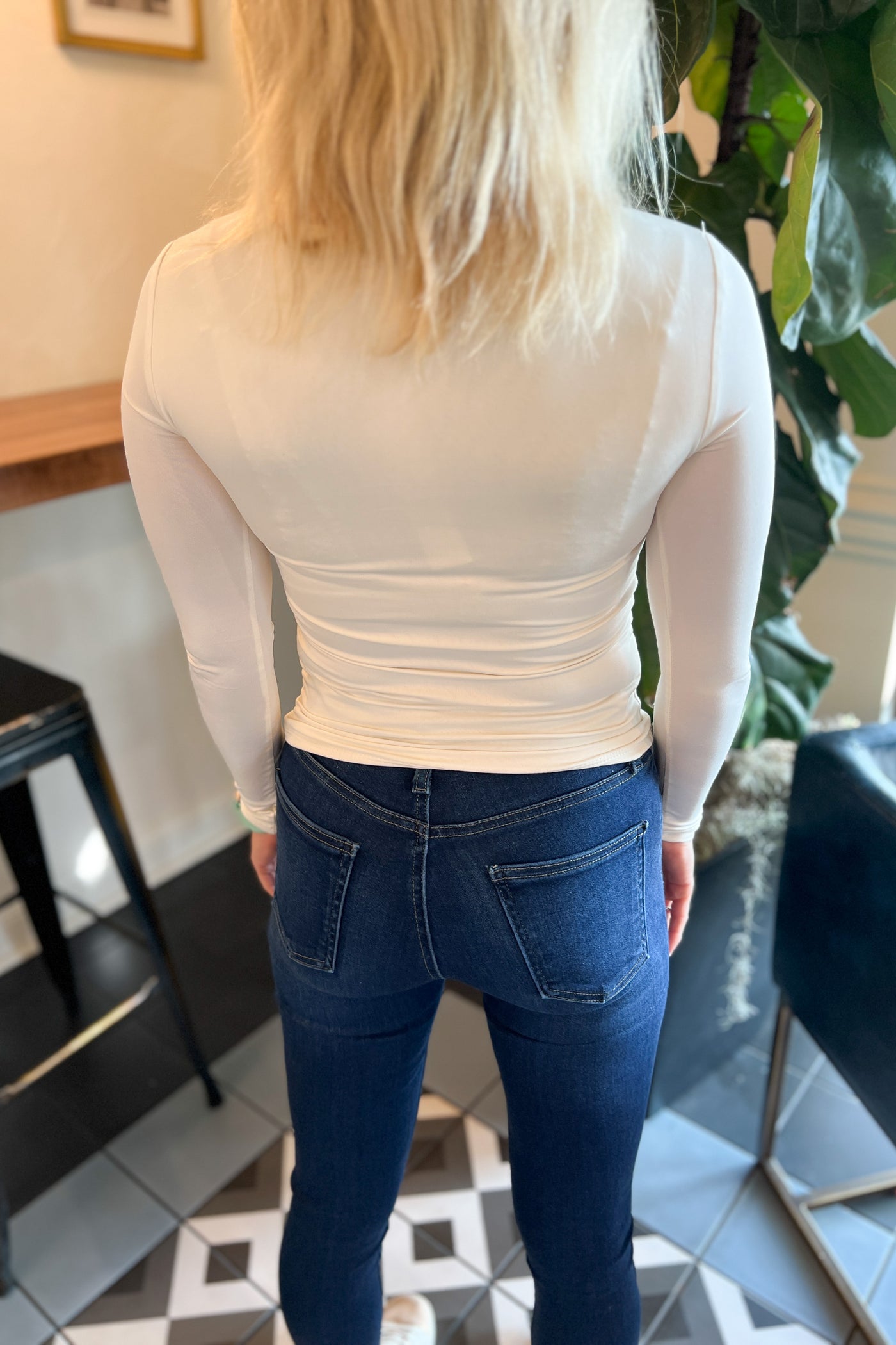 Wiley top, ivory