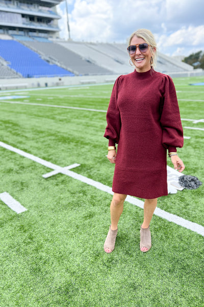 Lynne dress, burgundy