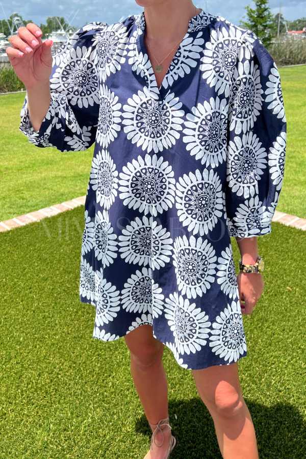 Cabot dress, navy