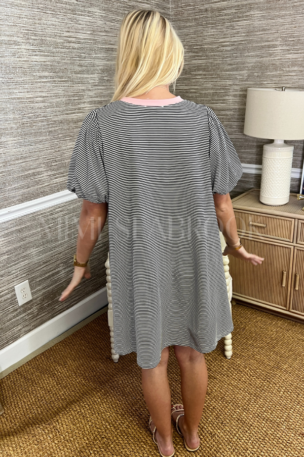 Cadwell dress, black/pink