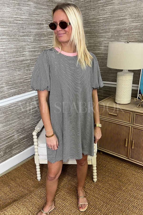 Cadwell dress, black/pink