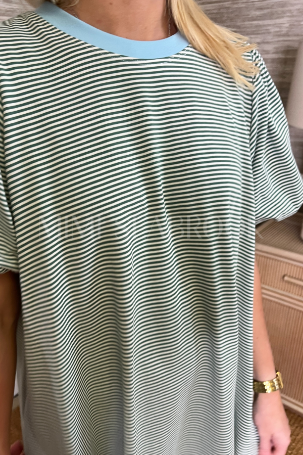 Cadwell dress, pistachio/sky