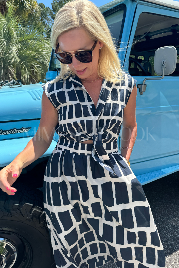 Cape May dress, navy