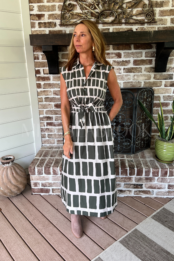 Cape May dress, olive