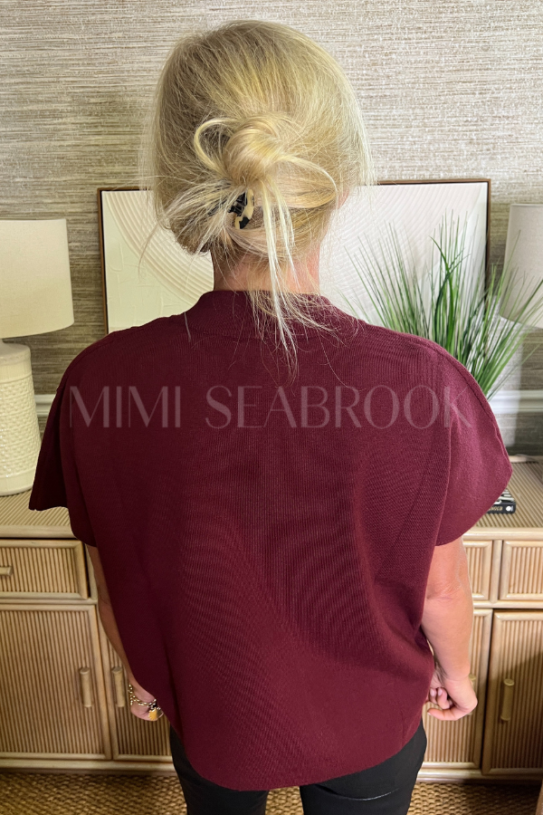 Carissa sweater, wine