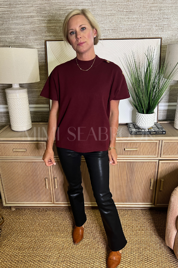 Carissa sweater, wine